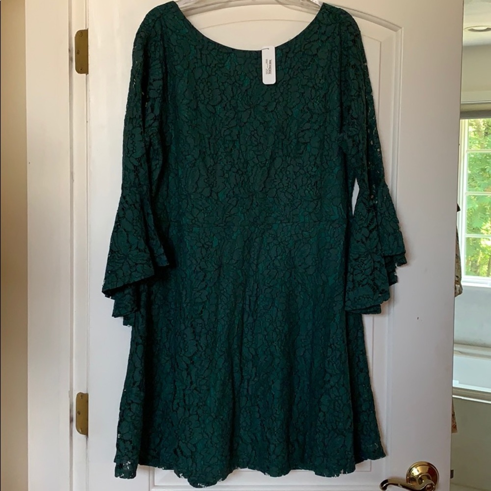 Green lace dress from Charming Charlie’s